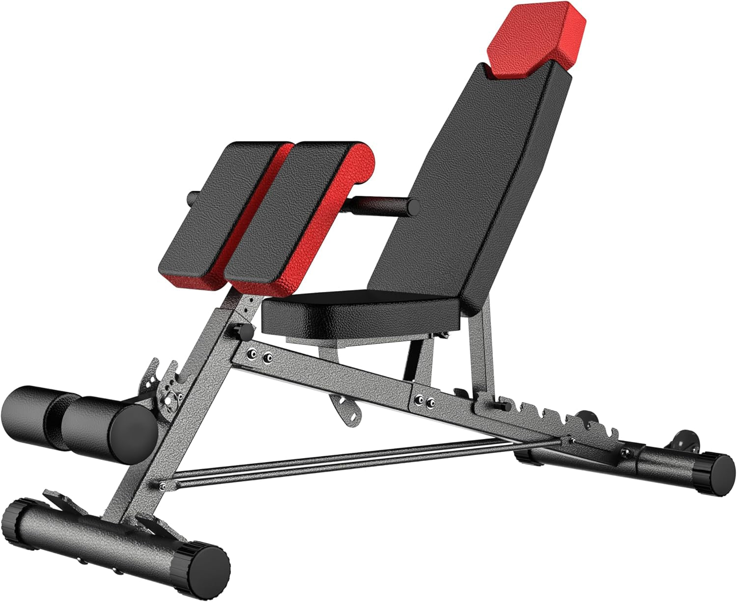 Versatile FID Weight Bench for Complete Body Training – Hyper Back Extension, Roman Chair, Adjustable Ab Sit-Up, Incline/Decline, and Flat Bench Functions